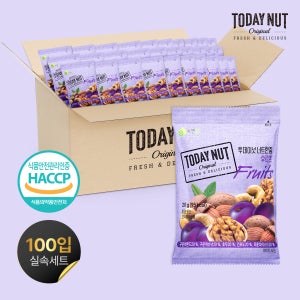 투데이넛 너트한줌 후르츠 하루견과 20gx100봉 / 매일 한줌 견과 믹스넛 사무실 간식