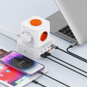 UM2 4000W 5구 멀티탭 8포트 PPS 접지 멀티 초고속 충전기