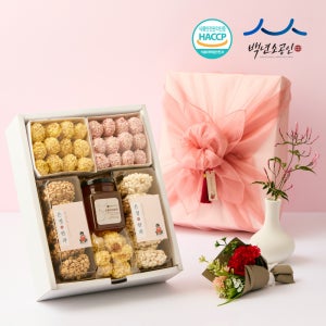 강릉은정한과 카네이션 한과+조청 선물세트 전통유과 부모님 어버이날 스승의날 선생님 명절