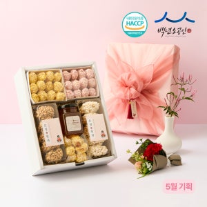 강릉한과 추석 선물세트 수제 전통 유과 카네이션 1호 조청 부모님 찹쌀 선물 상견례