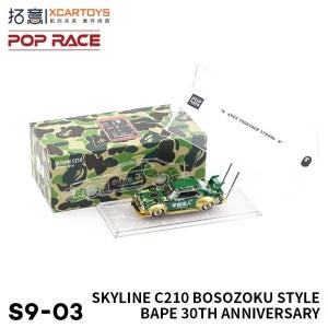 1:64 Xcartoys x Poprace 닛산 스카이라인 C210 BAPE 30주년 기념 한정판 합금 자동차