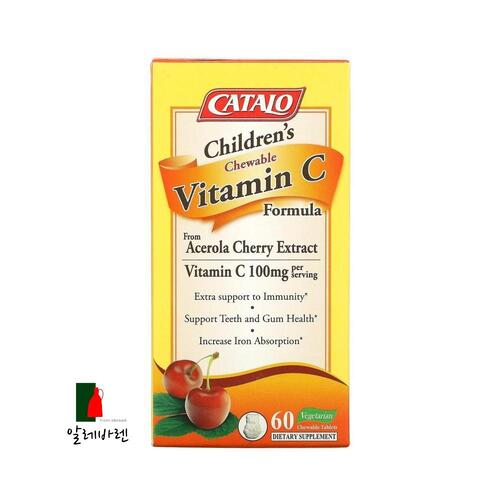 카탈로내추럴스 <b>비타민C</b> 포뮬라 <b>키즈</b> <b>50mg</b> 60정