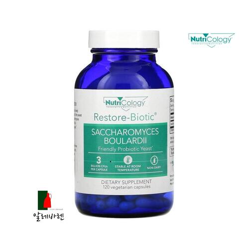 뉴트리콜로지 <b>리스토어</b> <b>바이오틱 사카로미세스 보울라디</b> 120베지 캡슐
