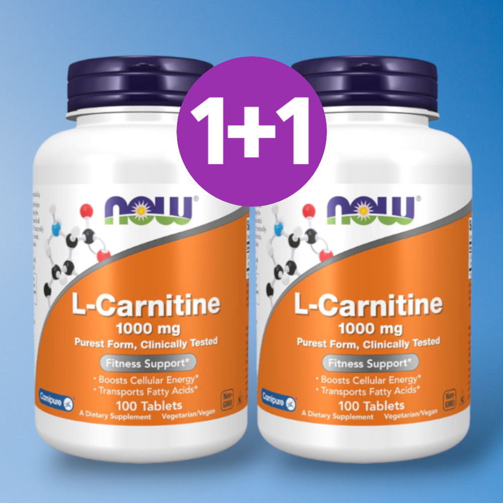 1+1 <b>나우푸드</b> 엘 <b>카르니틴</b> 1000mg 100정 2통 L-<b>Carnitine</b>