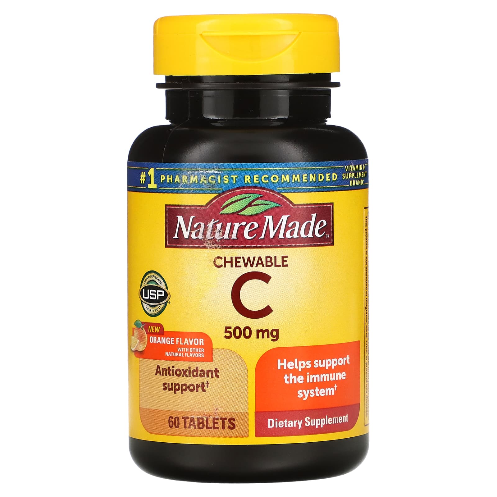 <b>네이쳐</b>메이드 <b>C</b> 츄어블 오렌지 500mg 60정