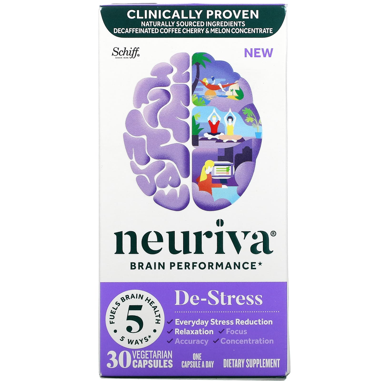 <b>쉬프</b> Neuriva 브레인 퍼포먼스 디-<b>스트레스</b> 베지캡슐 30정
