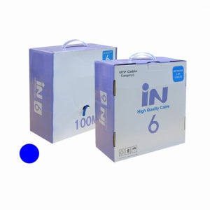 블루 랜선 CAT6 100M 박스 롤 랜케이블 단선 UTP 네트워크 공사 인터넷