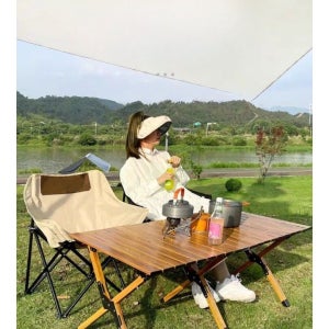 야외 접이식 테이블 휴대용 달걀말이 에그롤 캠핑 스톨 의자 세트 식탁 나들이 한강 낚시