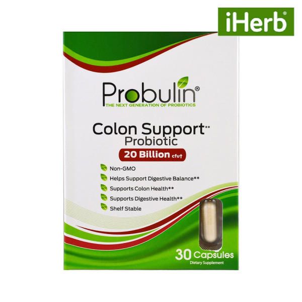 <b>Probulin</b>, 결장 지원, 프로바이오틱, 30 캡슐
