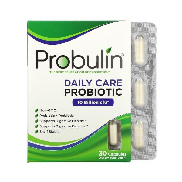 <b>Probulin</b>, Daily Care, Probiotic, 10 Billion CFU, 30 캡슐