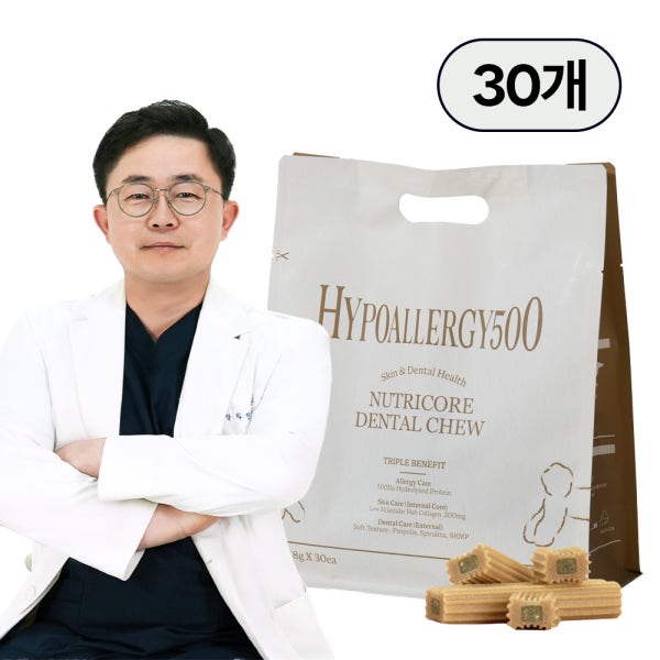 닥터뉴트리코어 하이포알러지500 가수분해덴탈껌 강아지구강케어