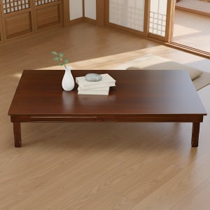 가온공방 원목 대형 교자상 접이식 제사상 1800 10~12인용 밥상 흑단 캡상다리