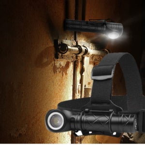 신형 P8LED 워크라이트+LED헤드랜턴 2IN1 강력 다기능 STORM LED랜턴[본품]
