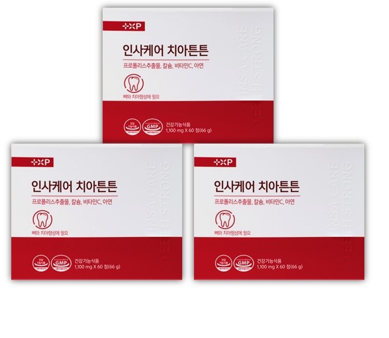 치아건강 영양제 인사케어 치아튼튼 약 3달분 잇몸에좋은 insadol