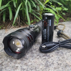 26650 배터리포함 10000루멘 울브스 XHP70 초강력 LED랜턴 RED DEVIL