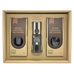 유기농 통후추 선물세트 캄보디아 캄폿 블렉페퍼 그라인더 답례품