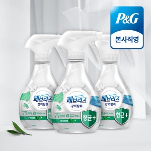 페브리즈 섬유탈취제 섬유향수 강력탈취 항균플러스 산뜻한 향, 370ml, 3개