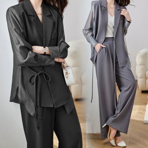 캐주얼 패션 여성 정장 세트 빅사이즈 캐주얼 슈트 매끄러움/가벼움/흡습통기