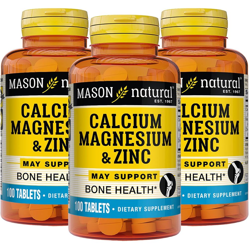 Mason Natural 메이슨 내추럴Calcium 칼슘 마그네슘 아연 100정 3팩