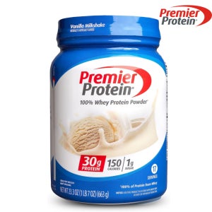 프리미어프로틴 100% 웨이 프로틴 파우더 바닐라 밀크쉐이크 맛 663g