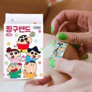 짱구 얼굴상처 키즈 어린이 캐릭터 일회용 밴드 반창고 화이트