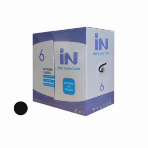 블랙 랜선 CAT6 300M 박스 롤 제작 랜케이블 UTP 네트워크 단선 기가 인터넷선