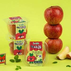 오달달 상콤 사과 130g 애플민트맛 컵과일 세척사과 과일도시락