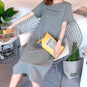 1+1 여자 원피스 반팔 여름 봄 가을 여성 20대 편한 데일리 홈웨어 롱 무지 캐쥬얼