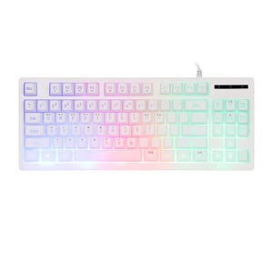 앱코 HACKER K150 텐키리스 레인보우 LED 게이밍 멤브레인 (화이트)