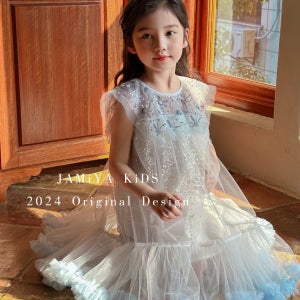 겨울왕국 키즈 어린이 블루 엘사 여름 화동 공주님 원피스 드레스