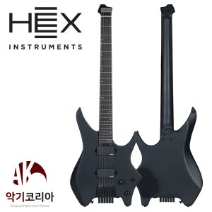헥스 N400 S/BK 헤드리스 일렉기타 무광 블랙