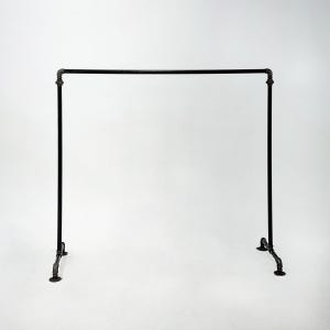 튼튼한 스탠드 파이프행거 1단 펄그레이