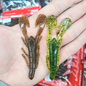 스피드크로우 3.5인치 그린펌킨 워터멜론 배스루어웜 줌 BKK