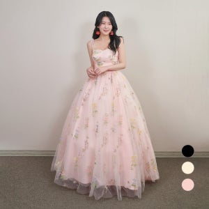 플뢰르 야외스냅 유색드레스 셀프웨딩촬영 플라워드레스 브라이덜샤워원피스