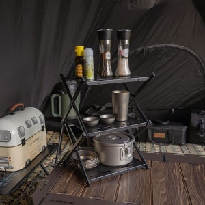 아베나키 멀티 3단 경량 쉘프 테이블 M