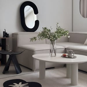 커먼테이블 페블 거실테이블 타원형 좌식소파테이블 국내제작 신혼 인테리어 가구