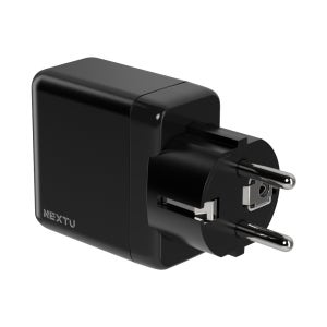 이지넷유비쿼터스 NEXTU 추오하 PD 65W PPS GaN 3포트 멀티 초고속 접지충전기 QC637GAN 블랙