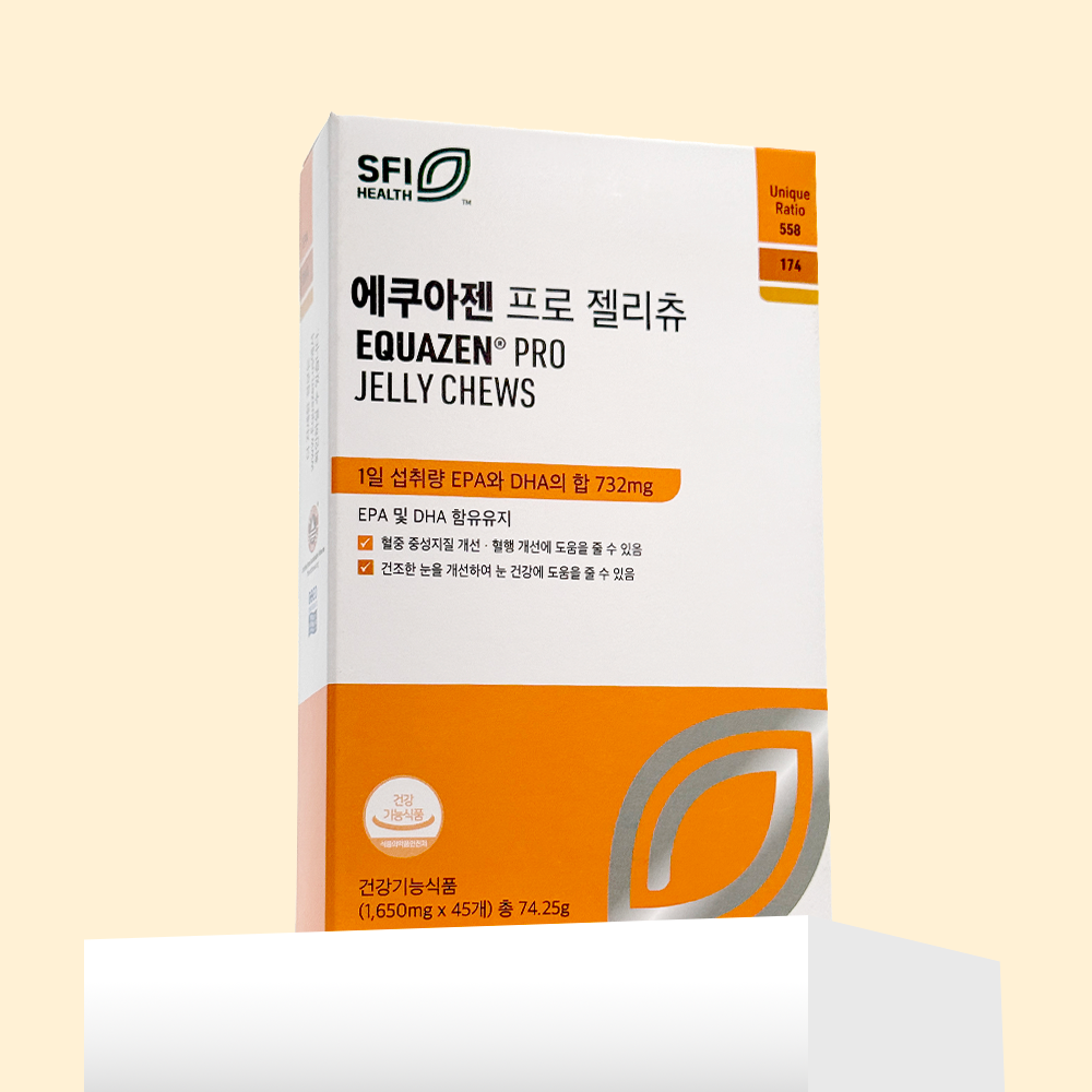 에쿠아젠 프로 <b>젤리</b>츄 <b>오메가</b>3 <b>오메가</b>6 어린이 청소년 수험생 영양제
