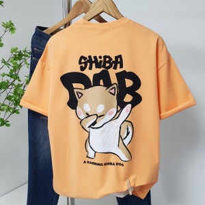 시바댑 프린팅 오버핏 커플 오버핏 쿨링 분또면 여름 남자 반팔티