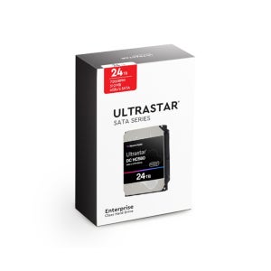 WD UltraStar NAS HDD 24TB HC580 패키지 헬륨충전 7200 512M