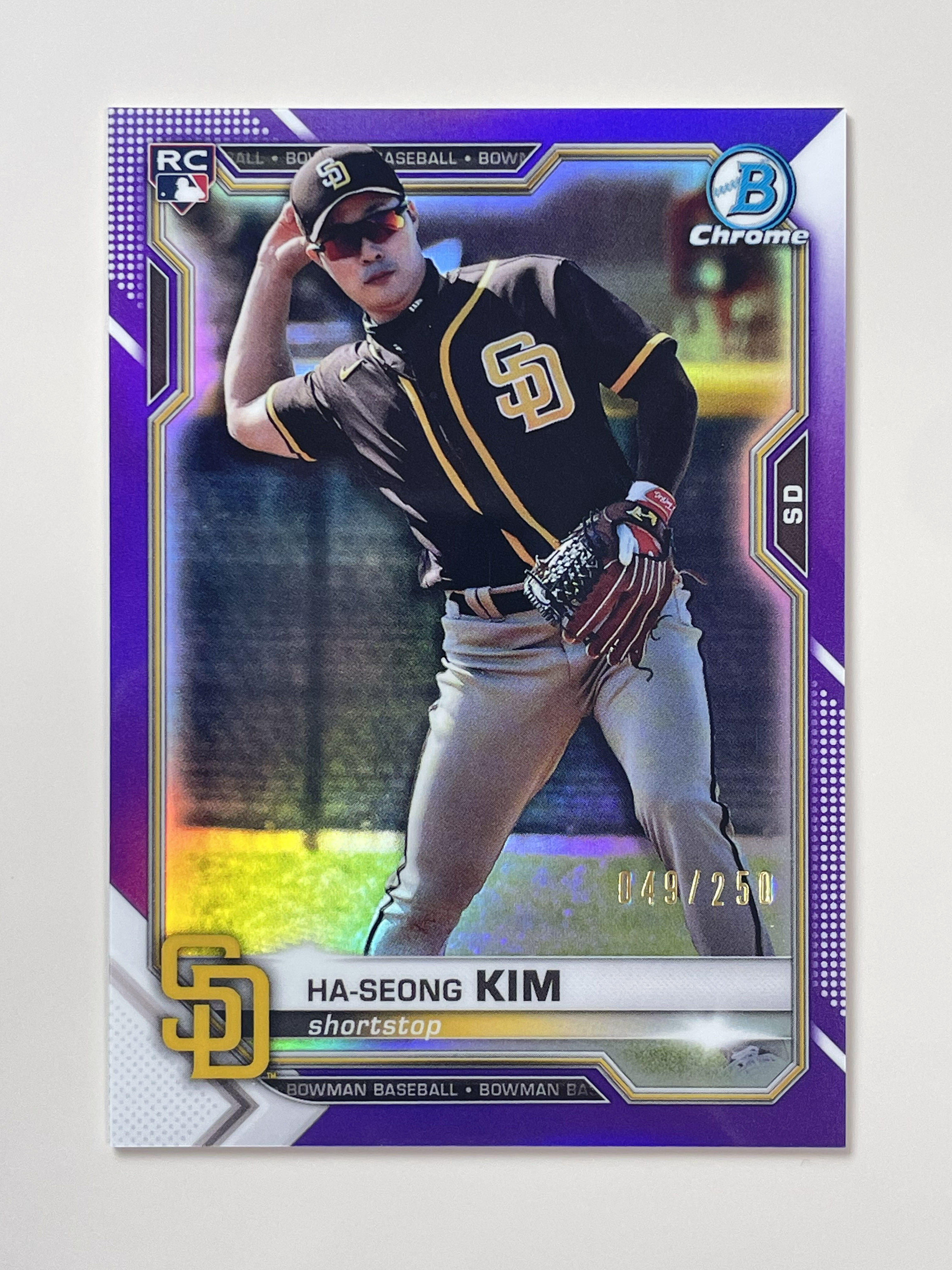 21 Bowman Chrome #97 Purple Refractor /250 RC 김하성