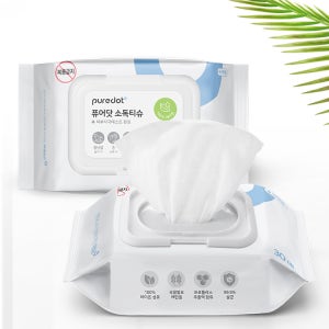 피부에도 안전한 NEW 퓨어닷 소독티슈 30매, 20개