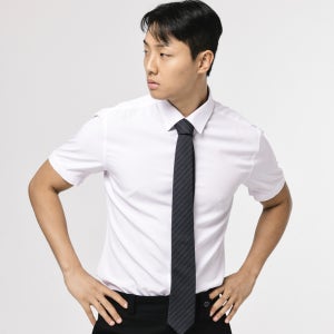 여름 시원한 반팔 구김없는 반슬림 냉감 와이셔츠 4color