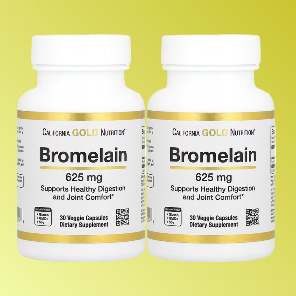 캘리포니아 골드 브로멜라인 620mg 식물성 30캡슐 파인애플 추출 2병