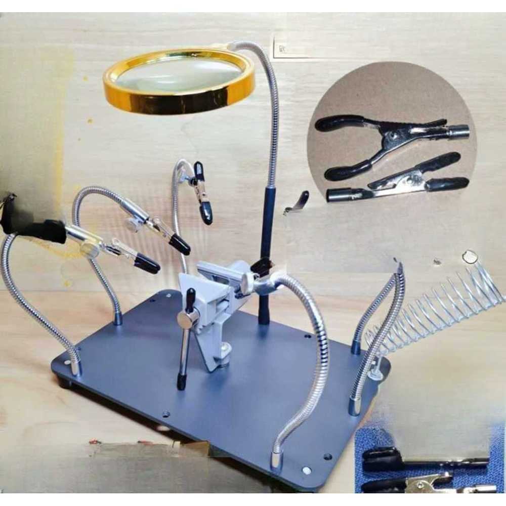 용접납땜 고정 장치 지지대 보조작업 납걸이 돋보기