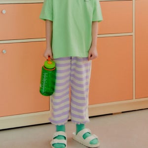 피치스 스트라이프 팬츠 (퍼플L)