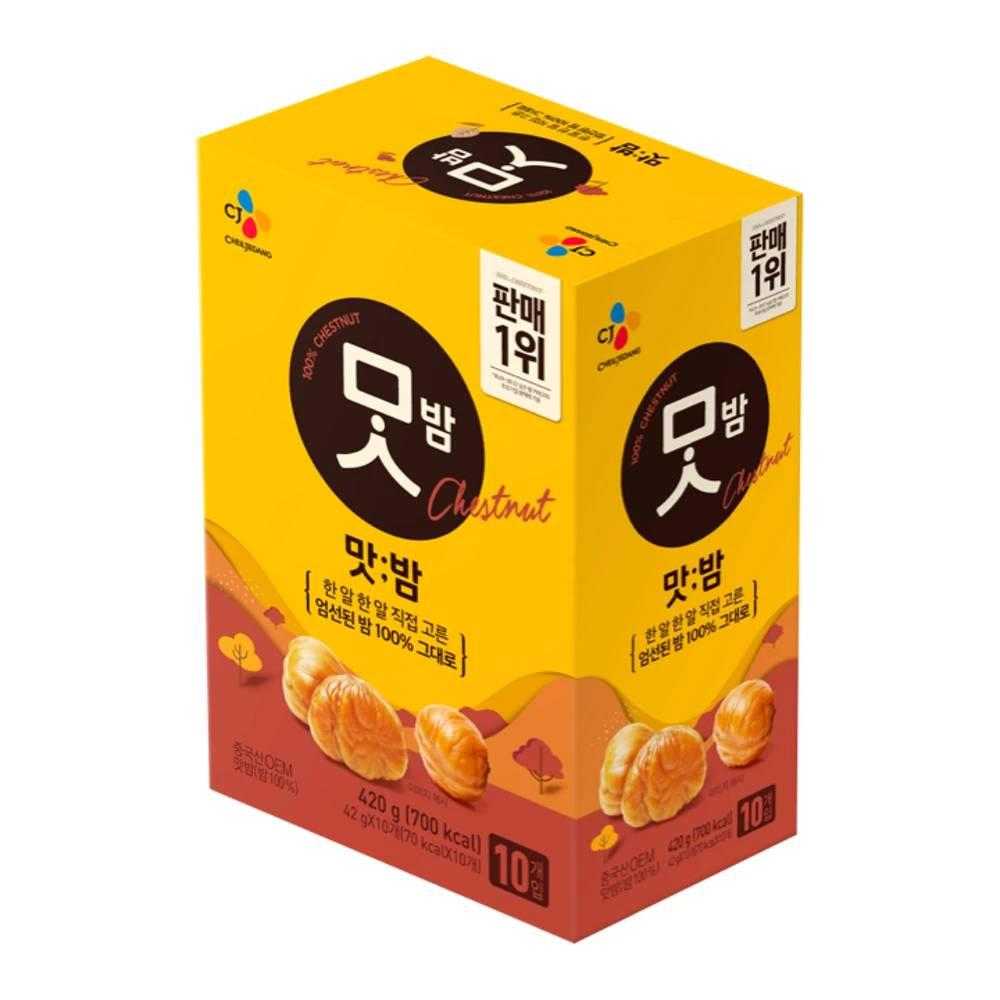 CJ 기묘한수퍼 식사대용 맛밤42gx10입 저온숙성 촉촉함 <b>운동전후</b> 술안주