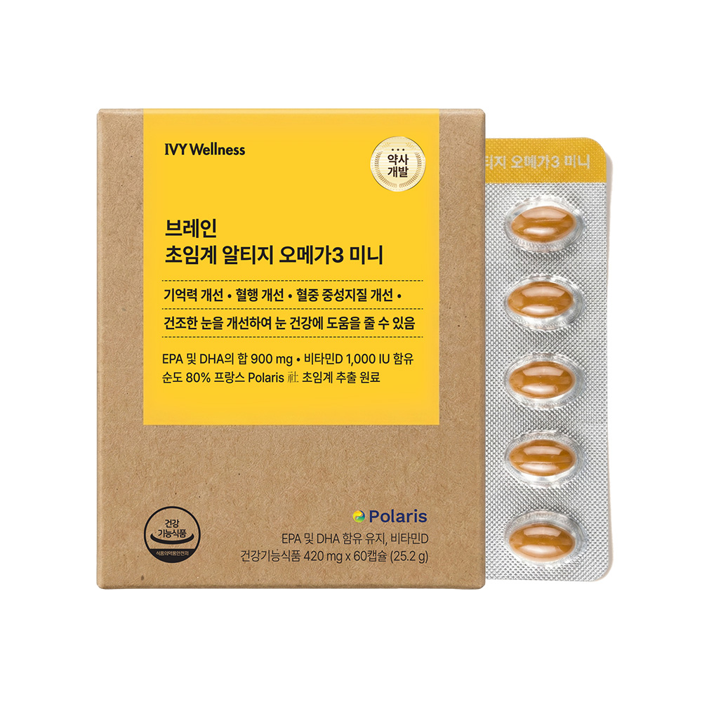 서울대 약사개발 롱비다 커큐민 400mg 브레인 초임계 알티지 오메가3 60캡슐, 1개