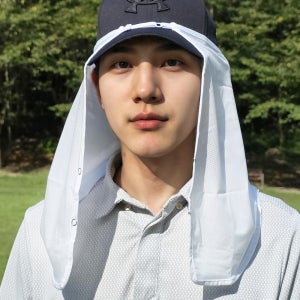 국산 사이즈조절 쿨캡 선가드 모자부착 얼굴햇빛가리개 골프 자외선차단 쿨링 여름 썬가드