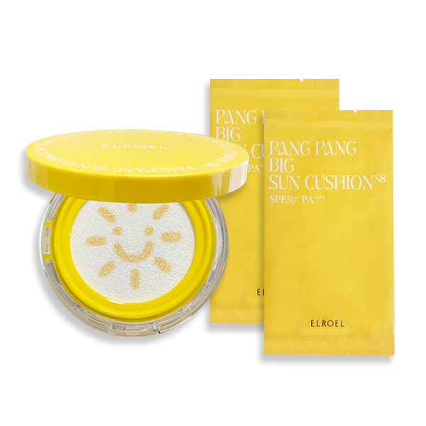 엘로엘 시즌8 팡팡 빅선쿠션 S8 스마일썬쿠션 본품 25g 1개+리필 2개